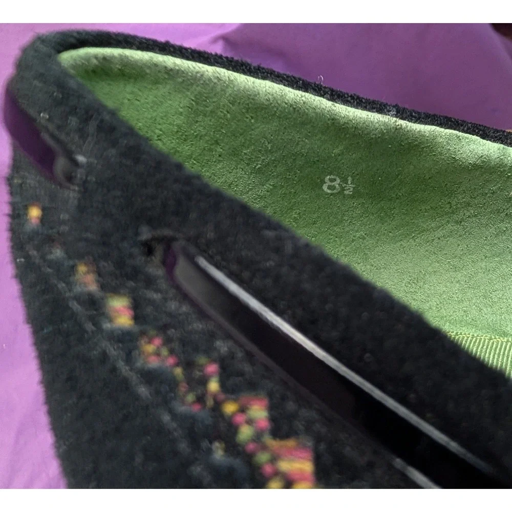 BC In The Winners Circle Black Vegan Suede Orange Woven 8.5M Bow Heels Autumn